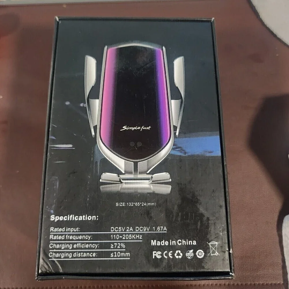 R2 Smart Sensor Wireless Car Charger/Phone Holder